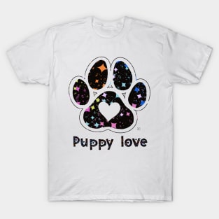 Puppy love black paw T-Shirt